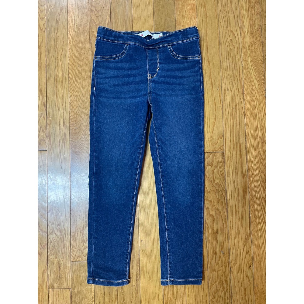 Levis Kids Girls Pull-On Jeggings Dark Wash Denim Skinny Jeans Size 6 0238-D5M